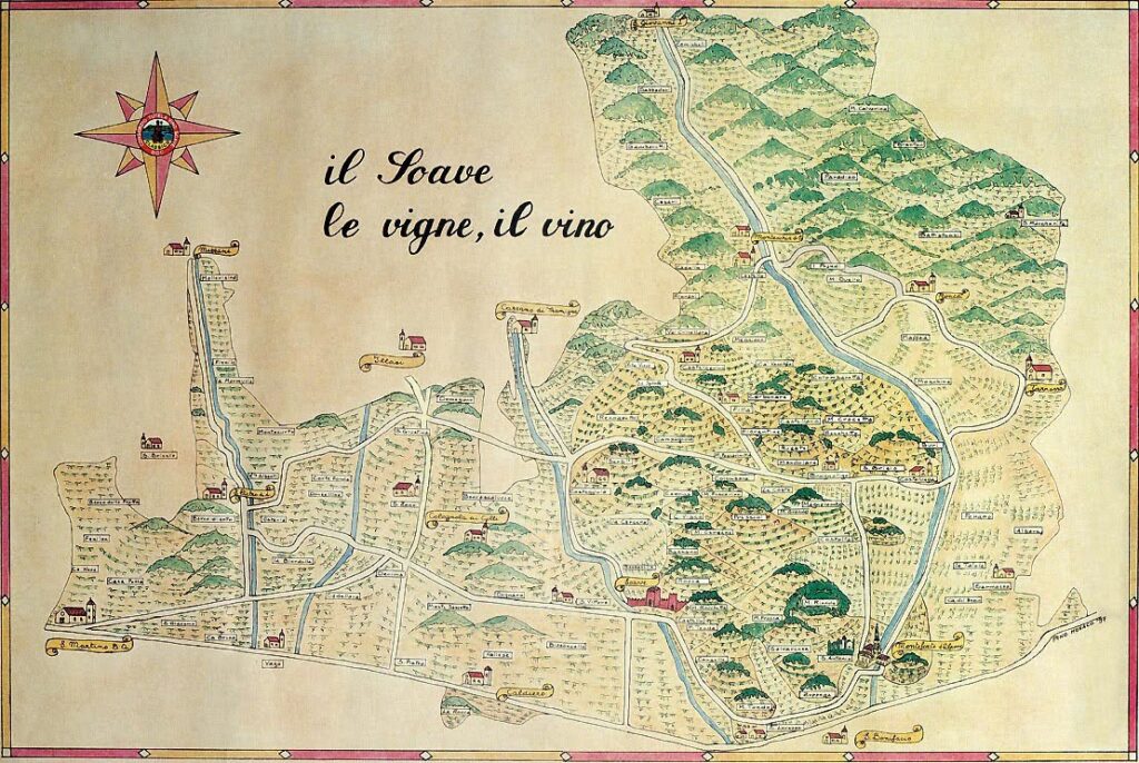 la mappa del vino Soave
